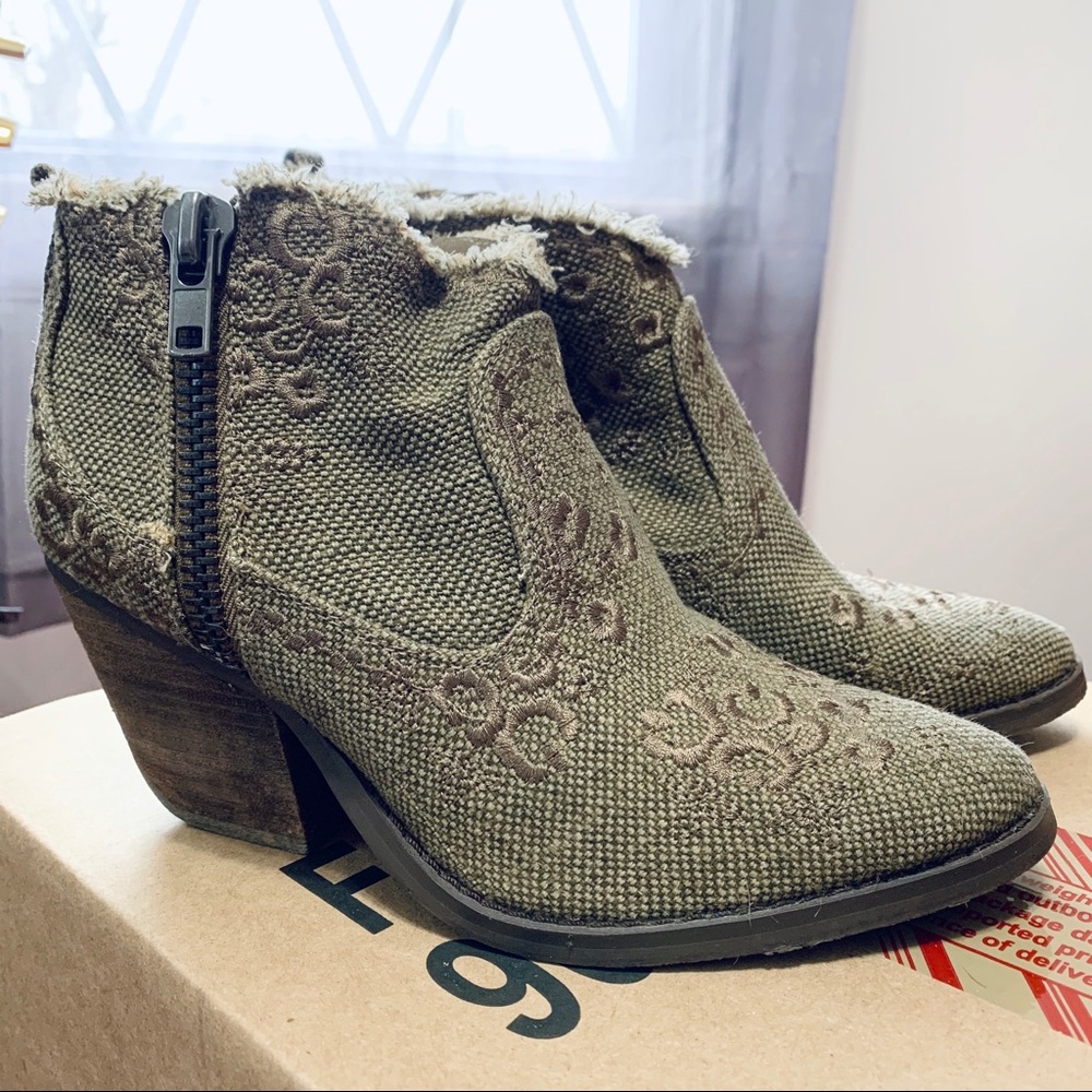 Naughty Monkey Tan Cowgirl Ankle Booties 7